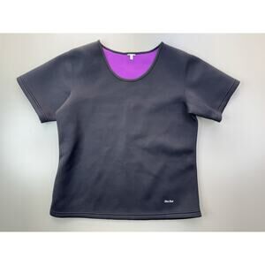 Brick Built Sauna Workout Top Womens 2XL Black Activewear Neoprene Trimmer Gym